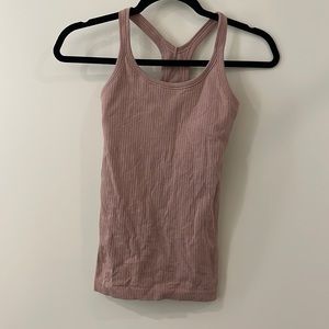 Pink Lululemon Tank built in sports bra